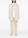 Brunello Cucinelli Slim-fit Flannel Shirt In 白色