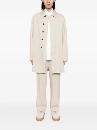 Brunello Cucinelli Slim-fit Flannel Shirt In 白色