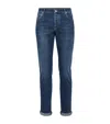 Brunello Cucinelli Slim Fit Five-pocket Trousers In Blue