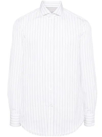 Brunello Cucinelli Slim-fit Shirt In 白色