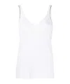 Brunello Cucinelli V-neck Tank Top In White