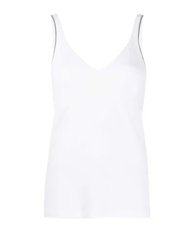 BRUNELLO CUCINELLI BRUNELLO CUCINELLI SLIM-FIT V-NECK TANK TOP