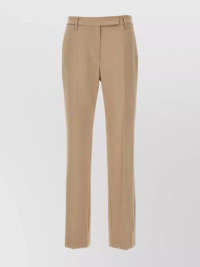 Brunello Cucinelli Slim Fit Trousers Back Pockets In Brown