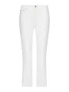 Brunello Cucinelli Slim High Waisted Pants In Blanco