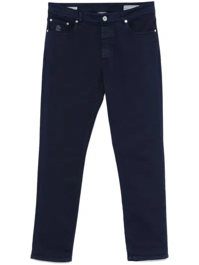 Brunello Cucinelli Black Ripped Denim Iconic Fit Trousers