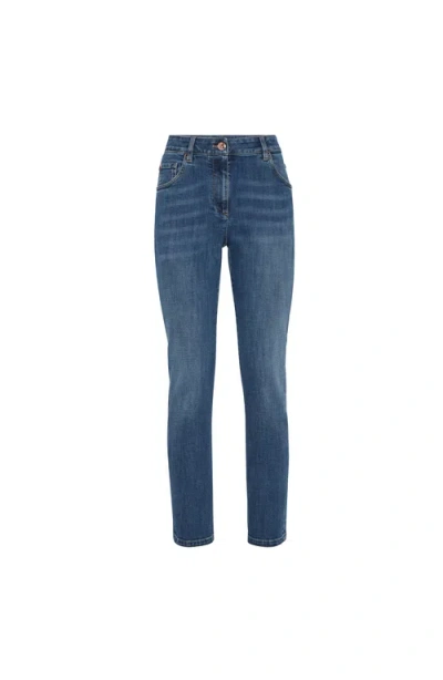 Brunello Cucinelli Slim Trousers In Blue