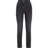 Brunello Cucinelli Patch Detail High-waisted Jeans In Black