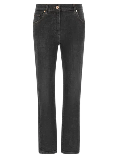 Brunello Cucinelli Slim-fit Cotton Jeans In Multi