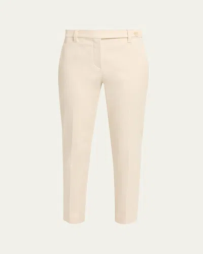 Brunello Cucinelli Slim-leg Cotton Pants In Brown