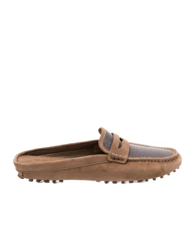 BRUNELLO CUCINELLI SUEDE MULES