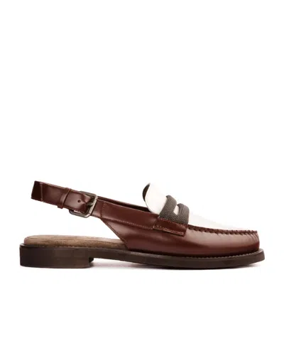 Brunello Cucinelli Slingback Loafers In Multi