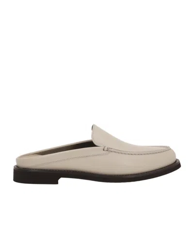 Brunello Cucinelli Slingback Mules In Brown