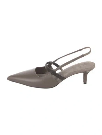 Pre-owned Brunello Cucinelli Slingback Pumps W/ Tags In Multi
