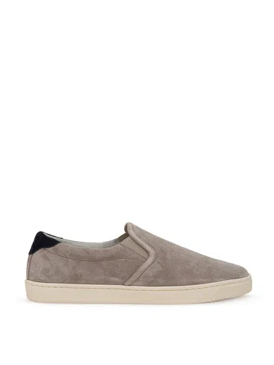 BRUNELLO CUCINELLI SLIP ON IN SUEDE TORTORA BRUNELLO CUCINELLI