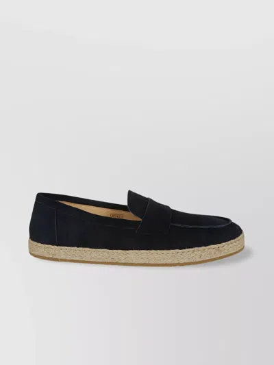 Brunello Cucinelli Slip-on Loafers Espadrille Design In Black