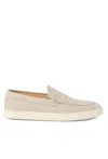 Brunello Cucinelli Suede Loafers In Neutral
