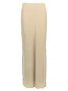 Brunello Cucinelli Slit Skirt In Beige