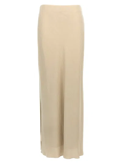 Brunello Cucinelli Bias-cut Skirt In Neutral
