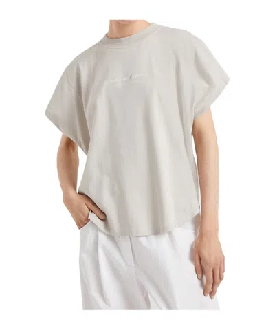 Brunello Cucinelli Slogan-print Cotton T-shirt In White