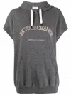 Brunello Cucinelli Slogan-print Hoodie In Grey