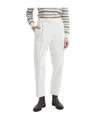 Brunello Cucinelli Slouchy Cropped Trousers In White