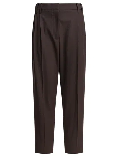 Brunello Cucinelli Trousers In Brown
