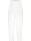 Brunello Cucinelli Viscose-linen Twill Tapered Trousers In Beige
