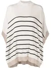 Brunello Cucinelli Slouchy Striped-knit Jumper In Neutrals