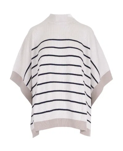 Brunello Cucinelli Slouchy Striped-knit Jumper In White