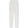 Brunello Cucinelli Women Slouchy Trousers In Viscose And Linen Fluid Twill With Moniline In White
