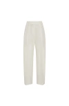 Brunello Cucinelli Slouchy Trousers In Sparkling Linen Canvas With Jewellery