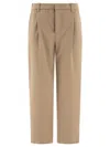 Brunello Cucinelli Slouchy Trousers In Viscose And Linen Fluid Twill With Moniline