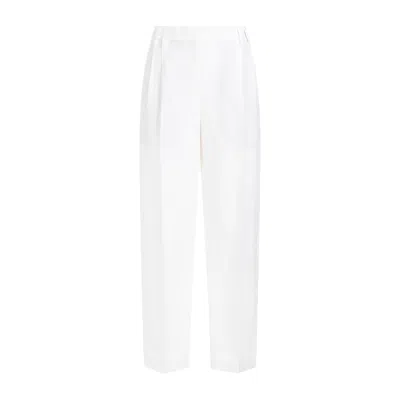 Brunello Cucinelli Slouchy Trousers In Viscose And Linen Fluid Twill With Moniline