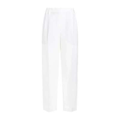 BRUNELLO CUCINELLI BRUNELLO CUCINELLI SLOUCHY TROUSERS IN VISCOSE AND LINEN FLUID TWILL WITH MONILINE