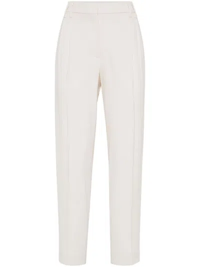 Brunello Cucinelli Slouchy Trousers In White