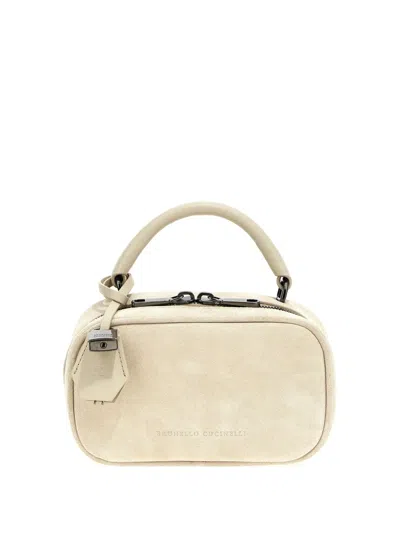 Brunello Cucinelli Small Boston Explorer Tote Bag In Neutrals