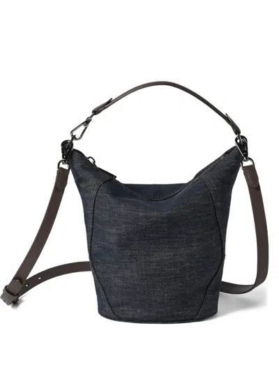 Brunello Cucinelli Small Duo Bucket Bag In Black