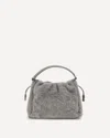 Brunello Cucinelli Women Small Shearling Mellow Shoulder Bag In Gray