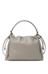 Brunello Cucinelli Small Soft Leather Mellow Bucket Bag In Gray