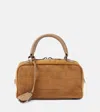 Brunello Cucinelli Small Suede Tote Bag In Brown