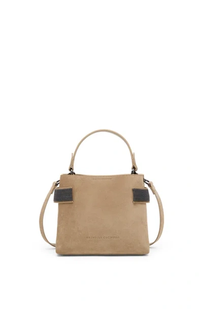 Brunello Cucinelli Small Top-handle Essence Bag In Brown