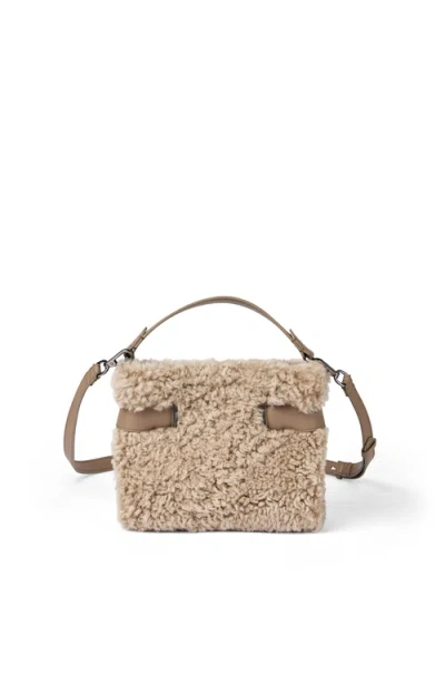 Brunello Cucinelli Small Top-handle Essence Bag In Neutral