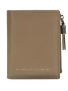 Brunello Cucinelli Beige Calf Leather Bos Taurus Wallet In Brown