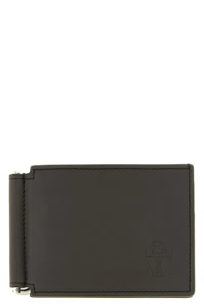 Brunello Cucinelli Smooth Calf Wallet In Marrone
