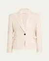 Brunello Cucinelli Giacca Peak-lapel Blazer In C7872 Winter White