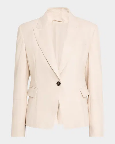 Brunello Cucinelli Giacca Peak-lapel Blazer In Neutrals