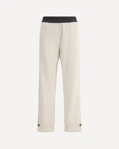 Brunello Cucinelli Women Smooth Plush Pants In Neutral