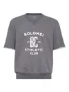 Brunello Cucinelli Versatile Short-sleeve Graphic Sweatshirt In Gray
