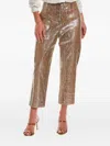 Brunello Cucinelli Snakeskin-print Leather Trousers In Neutral
