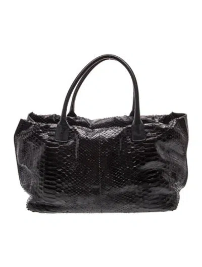 Pre-owned Brunello Cucinelli Snakeskin Weekender Bag In Blue